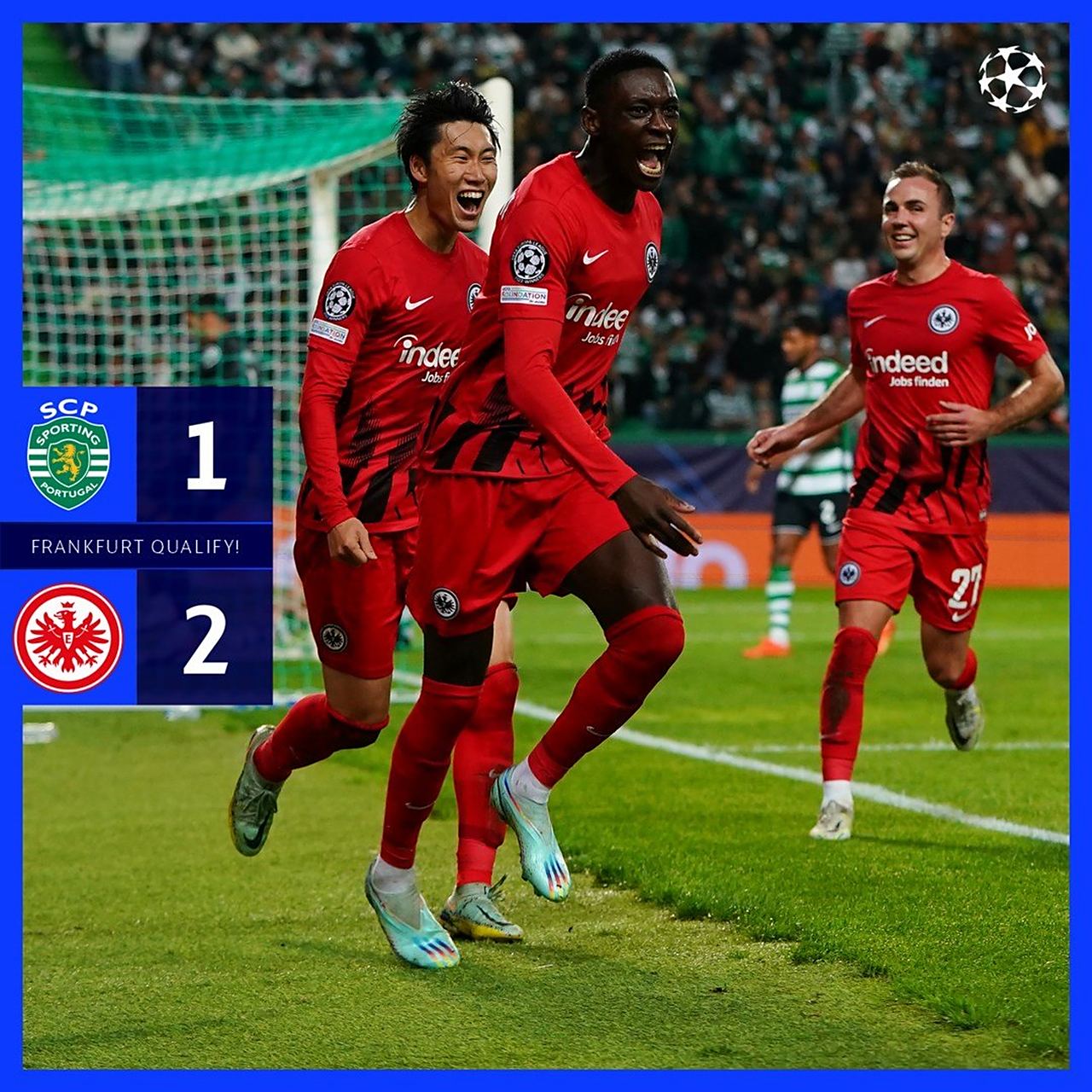 包含马赛客场逆转，小组出线形势大好的词条